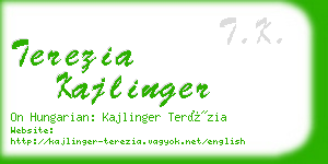 terezia kajlinger business card